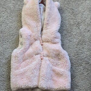 Catherine Malandrino Toddler Girls Pink Faux Fur Teddy Bear Vest